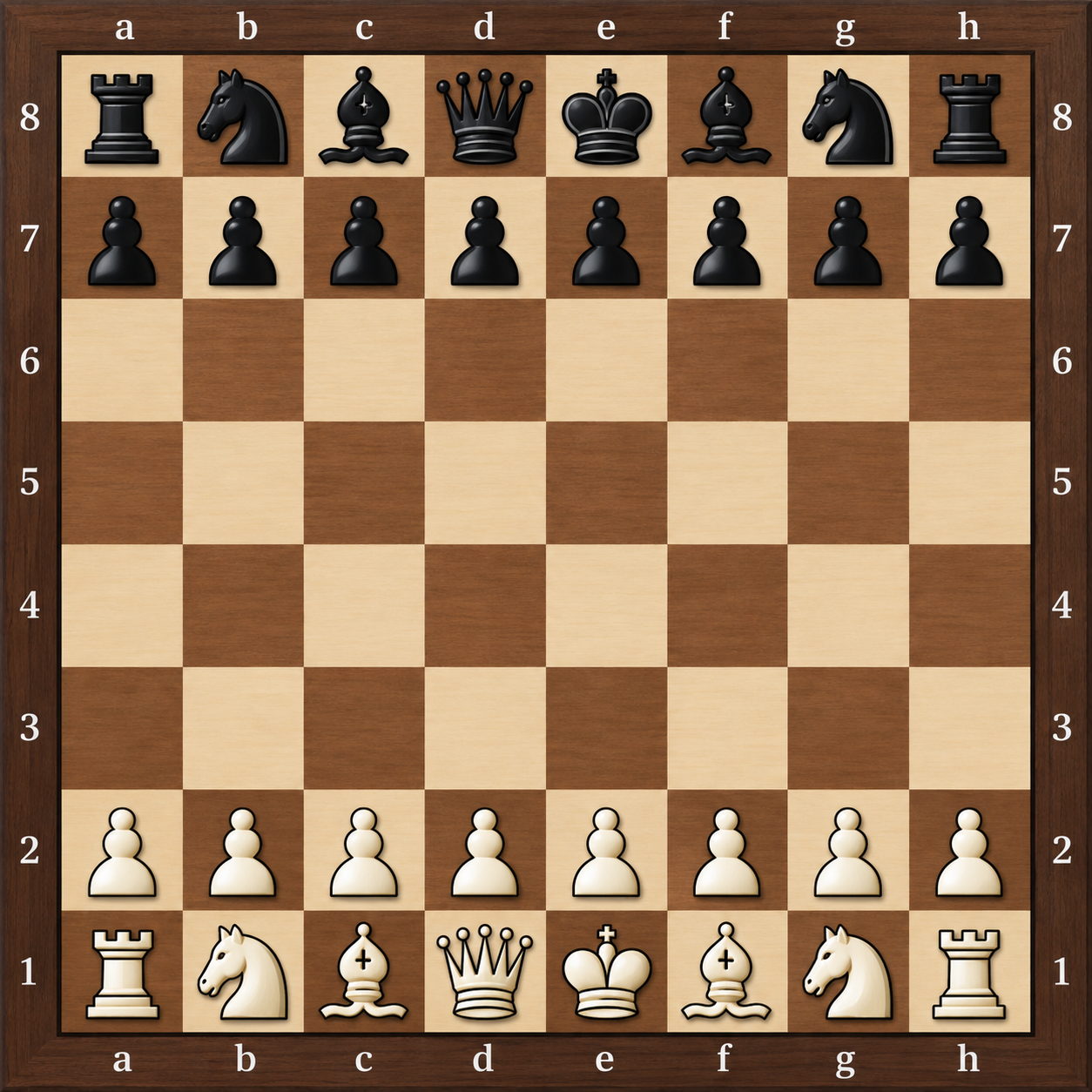 Chess board in starting position